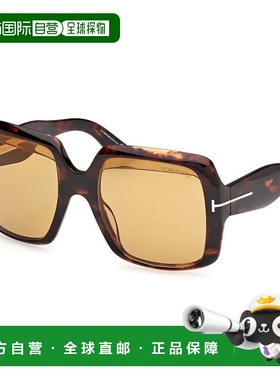自营Tom Ford Sunglasses Square Full Rim, Dark Havana Frame A