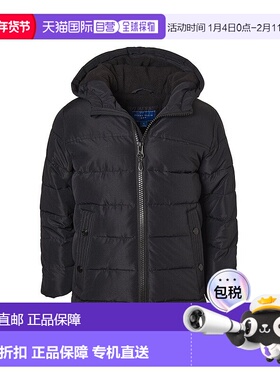 自营Perry Ellis Solid Ripstop Puffer Jacket - black 美国奥莱