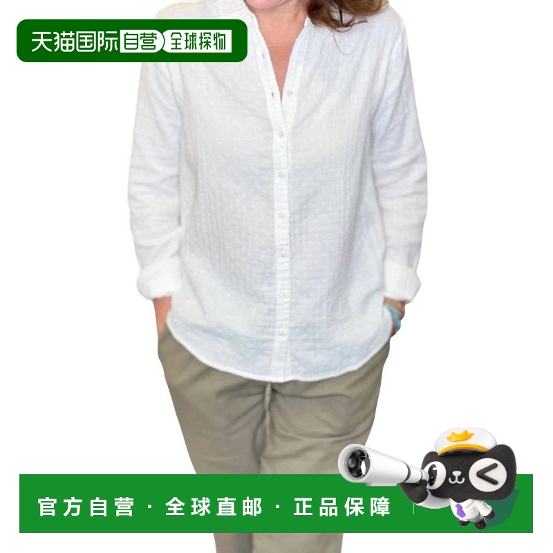 自营 dylanEllis Dot Taylor Blouse In White - white 美国奥莱