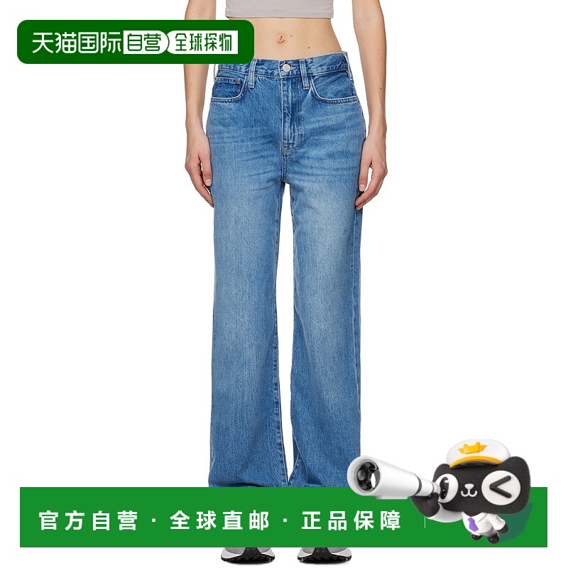 1h可退 香港直邮潮奢 Frame Denim 女士 蓝色 Le Jane 牛仔裤 LJN