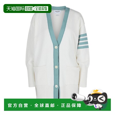 自营thom browneCotton 4-Bar Oversized V-Neck Cardigan 美国奥