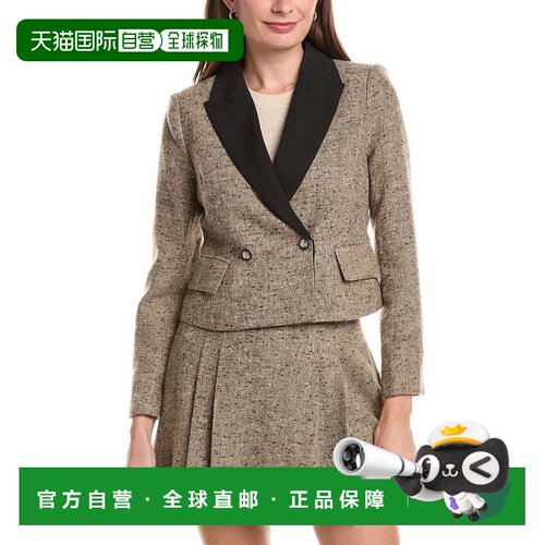 自营Walter Baker Odette羊毛混纺夹克-棕色 美国奥莱直发