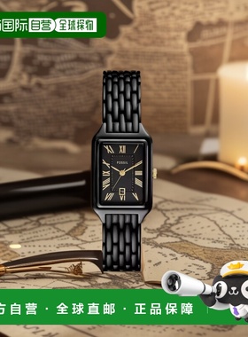 1h可退 【美国直邮】Fossil 女性Raquel三针日期黑色不锈钢手表 2