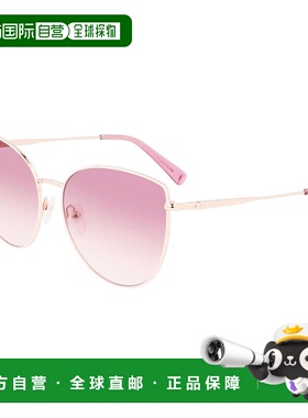自营 Longchamp Women's 60 mm Rose Gold Sunglasses - rose gol