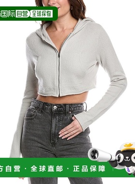 自营 redoneRE/DONE Mini Knit Hoodie - grey 美国奥莱直发卫衣