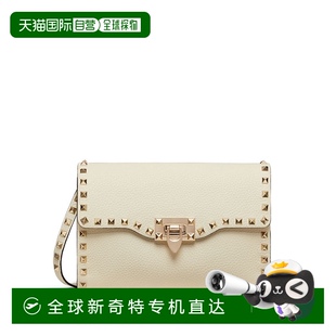女士 1h可退 华伦天奴 香港直邮潮奢 铆钉小号皮革肩包 Valentino