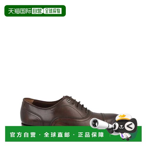 自营salvatore ferragamo牛津鞋男爵皮革-深棕色 美国奥莱直发