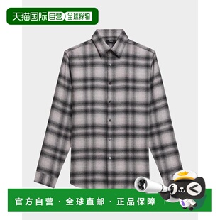 美国直邮 柔软格子运动衬衫 Theory Irving 商务 男士 1h可退