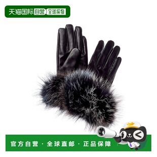 自营La Fiorentina Leather Gloves - Black 手套美国直发奥莱