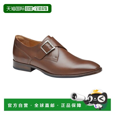 自营Johnston & Murphy Richland Monk表带皮革防滑-桃花心木 美