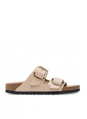 自营birkenstockNew Beige Arizona Big Buckle Shine Sandals -
