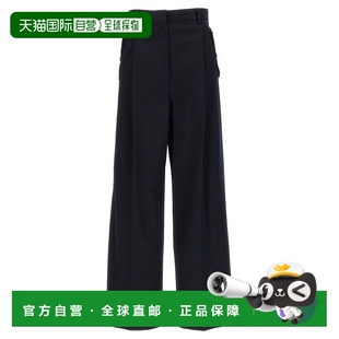 自營 前褶長褲 黑色 美國奧萊直發(fā) lanvin寬松
