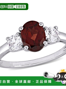 自营 mimi & maxmimi & max925 纯银椭圆形切割石榴石和人造