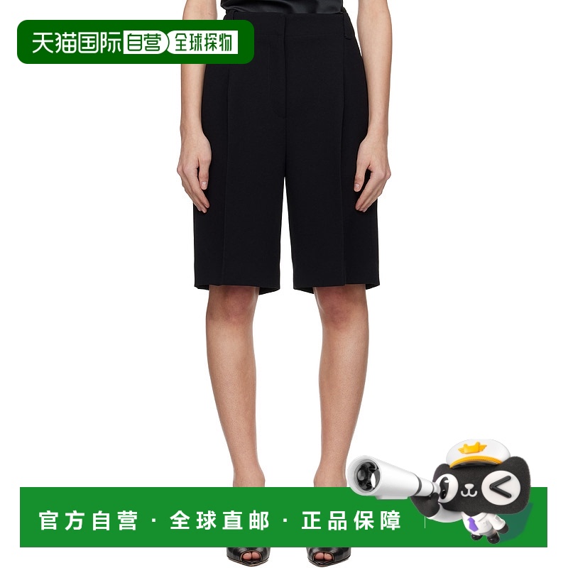 1h可退 香港直邮潮奢 KHAITE 女士 黑色 Laden 短裤 31684114低腰