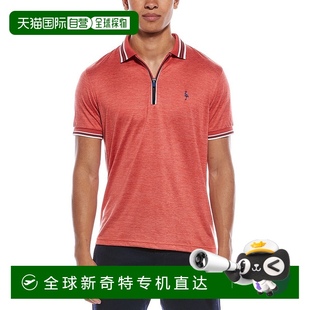 直发 自营 TailorByrd穿孔网眼高性能Polo衫 红色 美国奥莱
