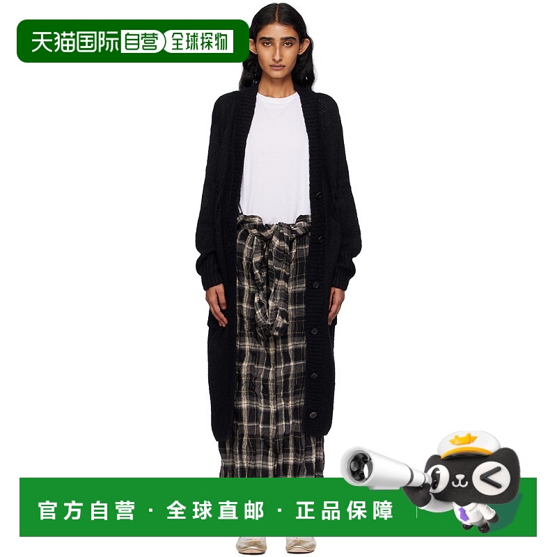 1h可退 香港直邮潮奢 OPEN YY 女士 黑色 Alpaca Argyle Pointell