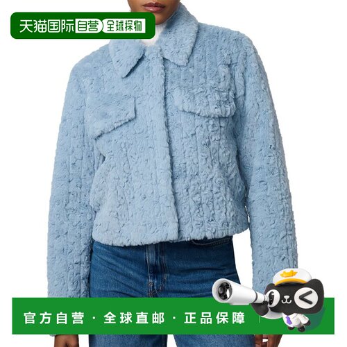美国直邮自营Bernardo Sherpa短款大衣-蓝色 美国奥莱直发