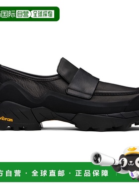 1h可退 香港直邮潮奢 Roa 男士 黑色 Logo Cutout 乐福鞋 LOLE100