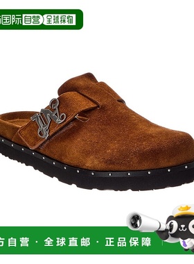 自营Palm Angels Studded PA Suede Mule - brown 美国奥莱直发