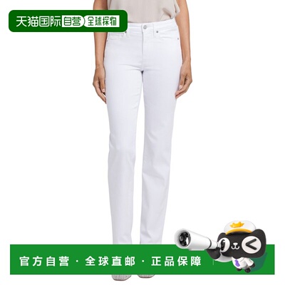 自营NYDJ Marilyn Straight Leg Jean - white 美国奥莱直发