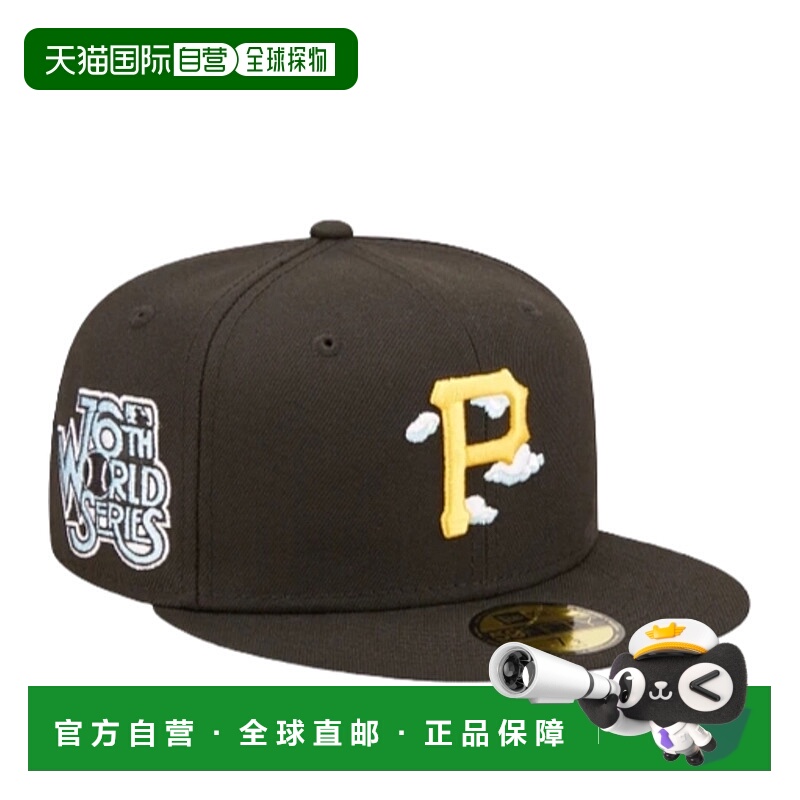 自营New Era 59Fifty MLB 匹兹堡海盗漫画云黑色贴合帽 60243859