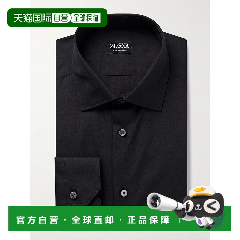1h可退 香港直邮潮奢 zegna 杰尼亚 男士 Trofeo™ 舒适衬衫 9MS0M