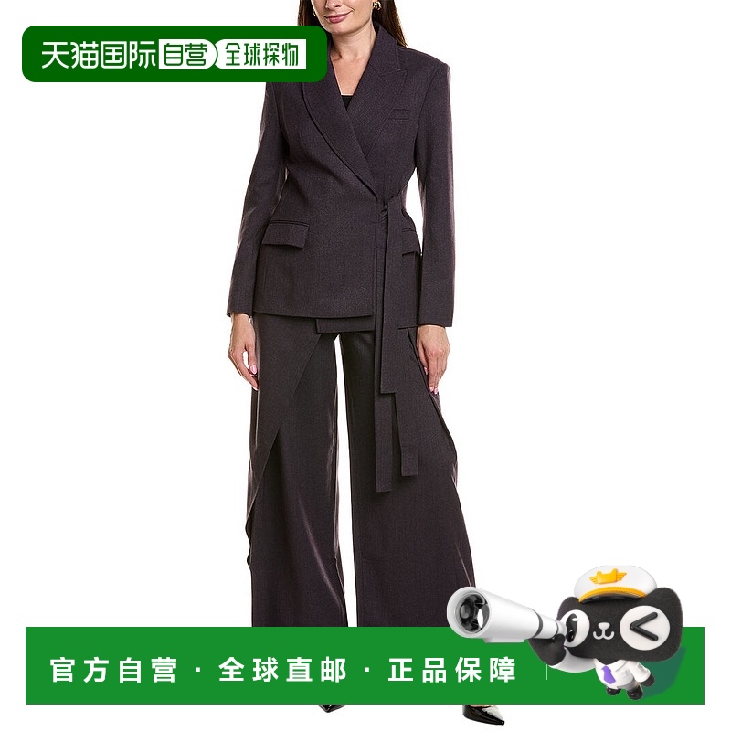 自营 BGL 2pc Wool Blazer & Pant Set - purple 美国奥莱直发