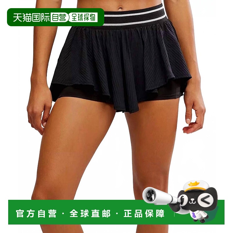自营free peopleHigh-Rise Sultry Skort In Black - black 美国