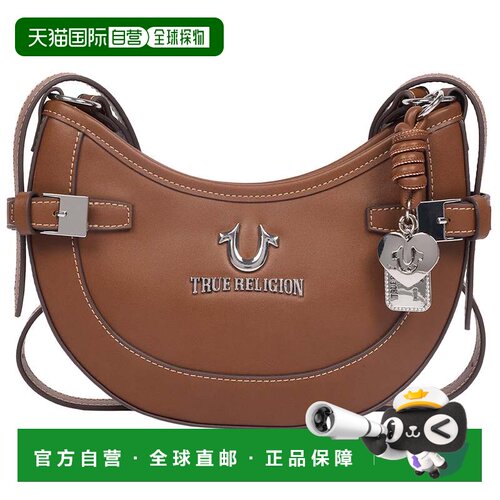 自营True Religion Blake Smooth PU Belted Hobo Bag – Women’