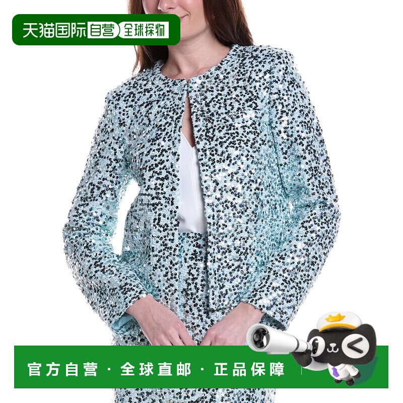 自营St. John Donegal Tweed Jacket - Blue 外套美国直发奥莱