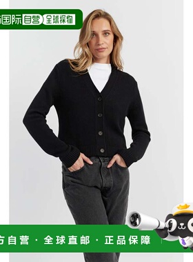 自营chinti & parkerBlack Pure Cashmere Cardigan - black 美国