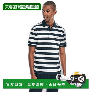款 条纹 Polo 自营Nautica 海军蓝 经典 衫 美国奥莱直发 男式