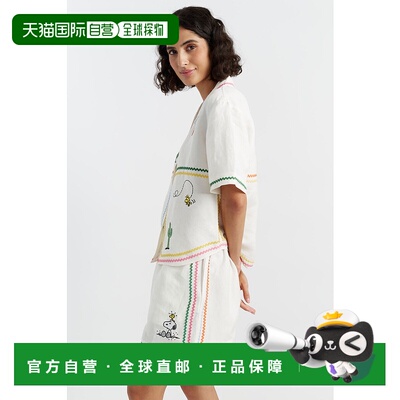 自营 chinti & parker奶油亚麻棉花生度假短裤-白色 美国奥莱直发