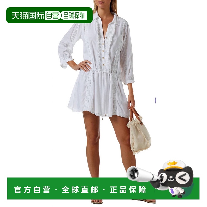 自营 melissa odabash斯嘉丽白色连衣裙 美国奥莱直发