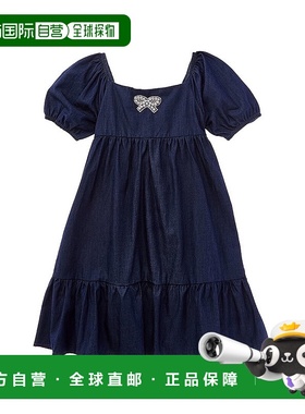 自营Badgley Mischka Kelly Chambray娃娃连衣裙-蓝色 美国奥莱直