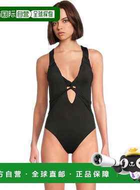 自营Women's BECCA Color Code Iris Swimsuit Black Twist Front