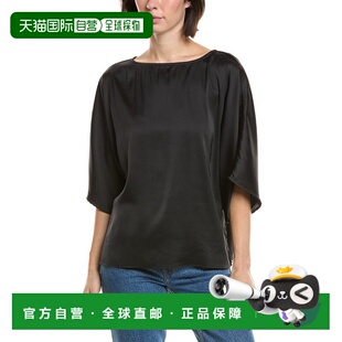 自营Vince Camuto Boatneck Kimono Sleeve Top - black 美国奥莱