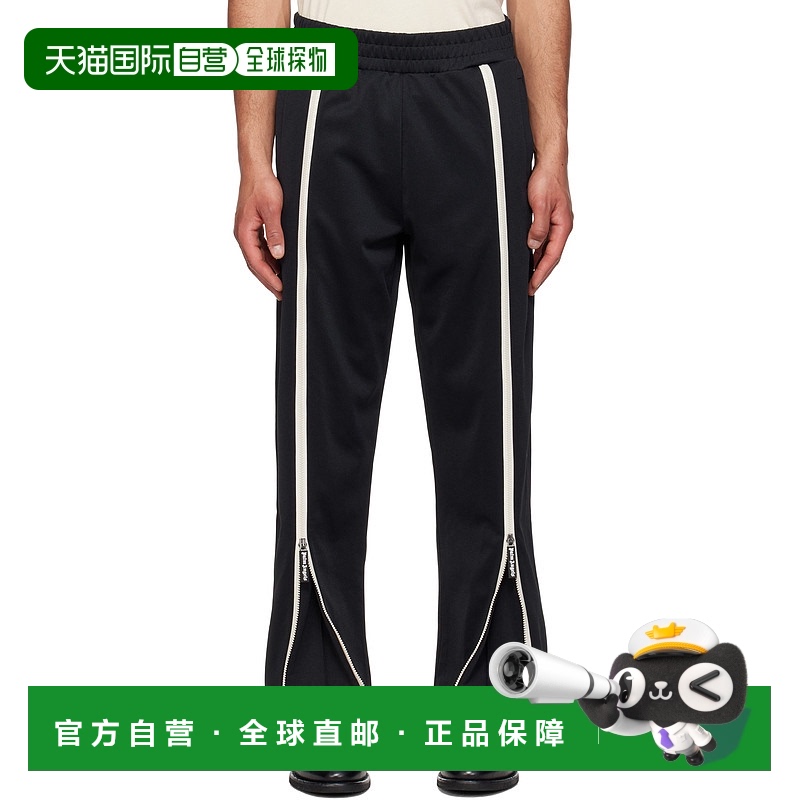 1h可退 香港直邮潮奢 Palm Angels 棕榈天使 男士 黑色拉链运动裤