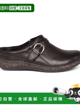 1h可退 【美国直邮】Aetrex|女士 Libby 舒适木屐（黑色）拖鞋