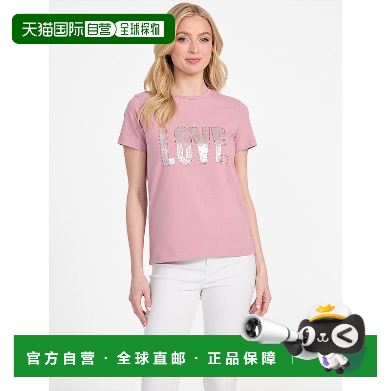 自营 guess生态圆领Lettie T恤生物制药 美国奥莱直发
