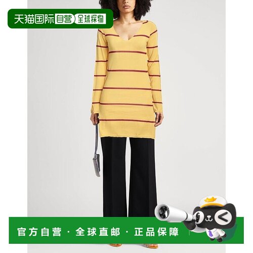 1h可退 【美国直邮】marni 女士 毛衣针织条纹羊毛正品流行穿搭休