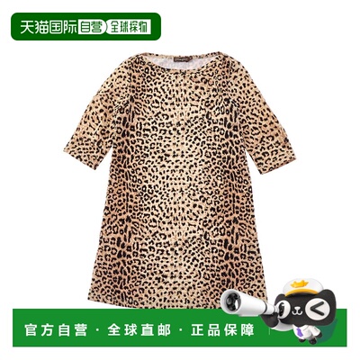 自营 J.McLaughlin Cheetah Mari Boatneck Dress - brown 美国奥