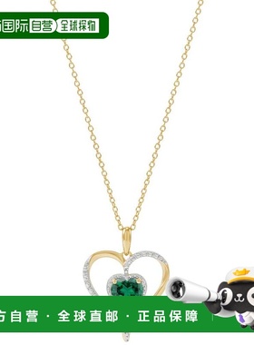 美国直邮Macy's 通用 项链珍珠纯银水晶淡水天然宝石钻石吊坠心形