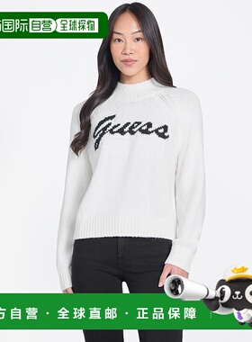 自营guessVirtye Turtleneck Sweater - milky and black 美国奥