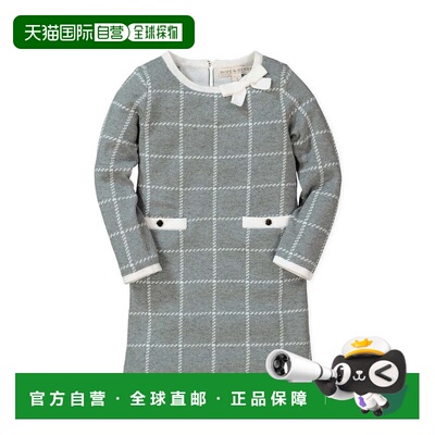 自营Hope & Henry Windowpane Sweaterdress - grey 美国奥莱直发