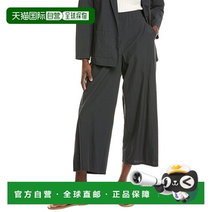 EILEEN 阔腿裤 FISHER宽脚踝长裤 美国奥莱直发休闲裤 黑色 自营