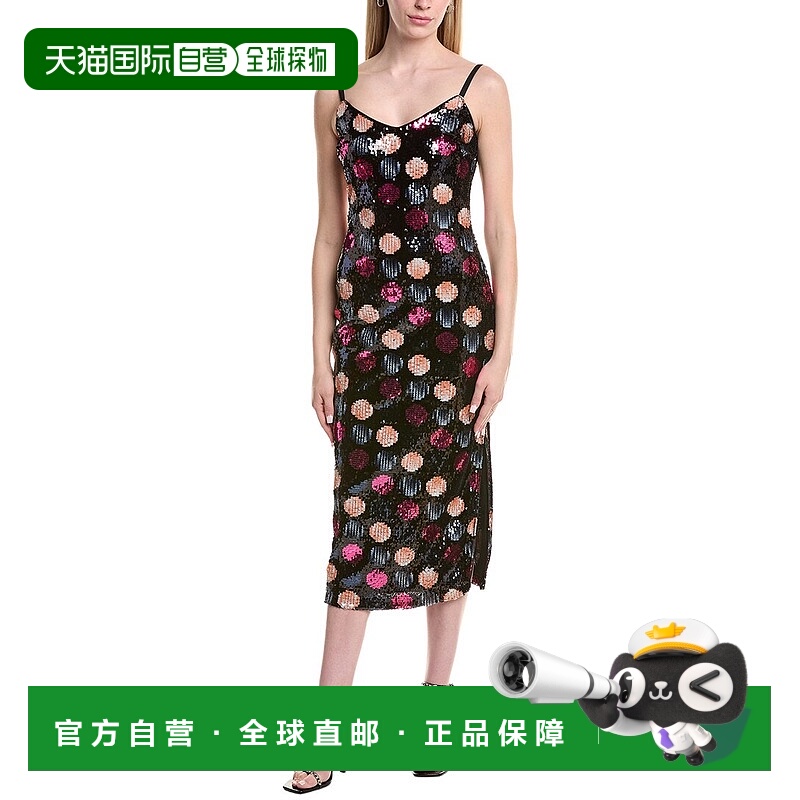 自营Nicole Miller Midi Dress - blue 美国奥莱直发连衣裙