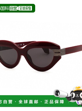 自营Palm Angels Sunglasses Cat Eye Full Rim, Black Frame And