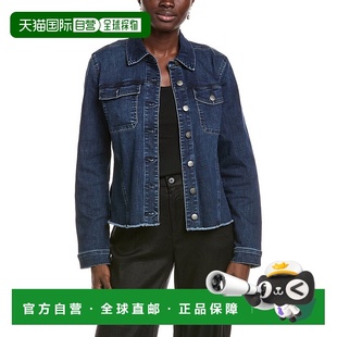 Denim Hem Jacket Blue 美国直发奥莱 自营NYDJ 外套 Frayed