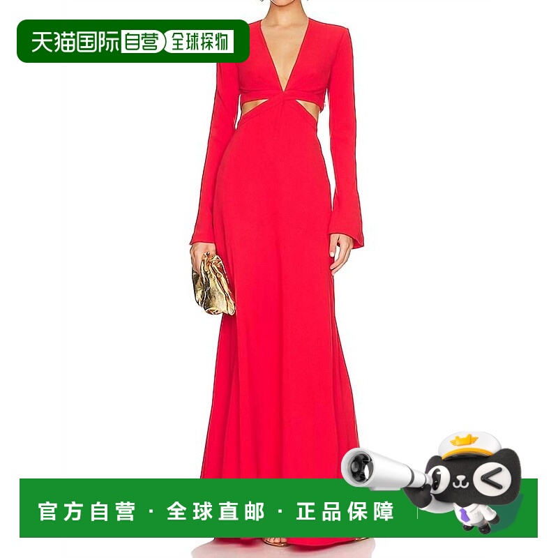 自营a.l.c.Issa连衣裙在深色Poinciana-深色Poincana 新款 美国奥